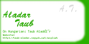 aladar taub business card